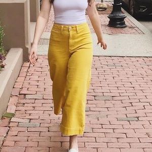Madewell wide leg canvas like pants.